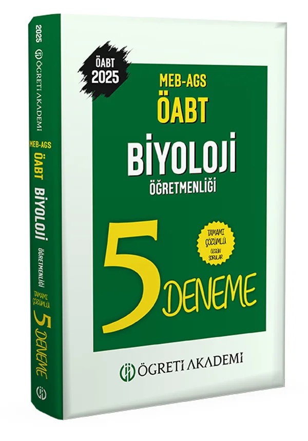 2025 MEB AGS ÖABT Biyoloji Öğretmenliği Tamamı Çözümlü 5 Deneme – Değerli Öğretmen Arkadaşlarımız – Öğreti Akademi kitap kapağı
