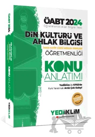 2024 ÖABT Din Kültürü ve Ahlak Bilgisi Öğretmenliği Konu Anlatımı – Kolektif – Yediiklim Yayınları kitap kapağı