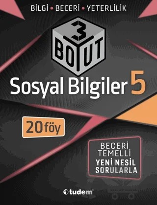 5. Sınıf Sosyal Bilgiler 3 Boyut – Kolektif – Tudem Yayınları - Bayilik kitap kapağı
