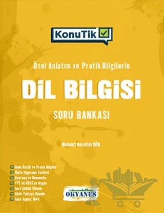 TYT KonuTik Dil Bilgisi Soru Bankası – Mehmet Nurullah Gök – Okyanus Yayınları kitap kapağı
