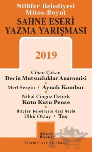 Sahne Eseri Yazma Yarışması 2019 – Cihan Çakan, Mert Sezgin, Nihal Cingöz Öztürk, Ülkü Oktay – Mitos Boyut Yayınları kitap kapağı
