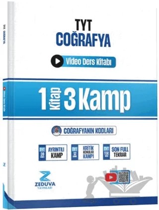Coğrafyanın Kodları TYT Coğrafya 1 Kitap 3 Kamp Video Ders Kitabı – Yunus Turan – Zeduva Yayınları kitap kapağı