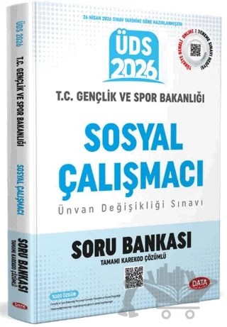 T.C. Gençlik ve Spor Bakanlığı Sosyal Çalışmacı ÜDS Soru Bankası - Karekod Çözümlü – Kolektif – Data Yayınları kitap kapağı