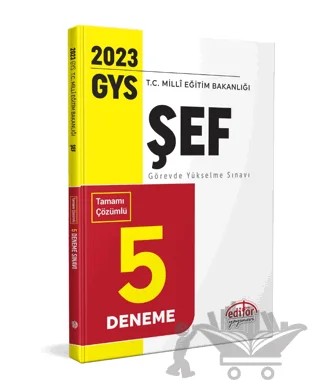 Milli Eğitim Bakanlığı Şef GYS Tamamı Çözümlü 5 Deneme Sınavı – Turgut Meşe – Editör Yayınevi kitap kapağı
