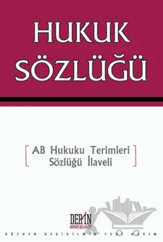 Hukuk Sözlüğü – Selahattin Bağdatlı – Derin Yayınları kitap kapağı