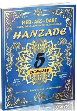 ÖABT MEB - AGS Din Kültürü ve Ahlak Bilgisi Hanzade 5 Deneme Çözümlü – Mustafa Çoban, Adem Çoban, Furkan Palabıyık – Tahayyül Yayınları kitap kapağı