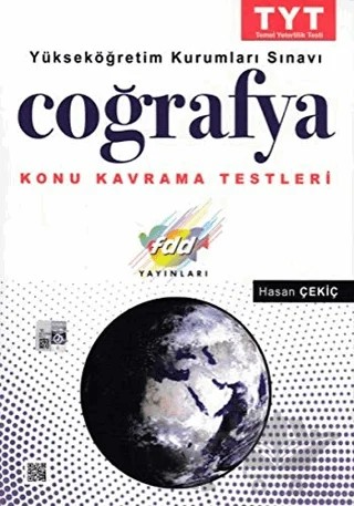 TYT Coğrafya Konu Kavrama Testleri – Hasan Çekiç – Fdd Yayınları kitap kapağı