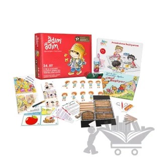 Adım Adım 34. Ay Bebek Eğitim Seti - Kutulu – Kolektif – Adım Adım Bebek Eğitimi kitap kapağı