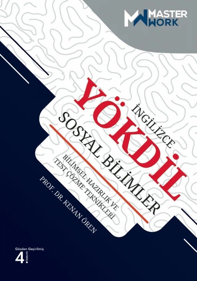 İNGİLİZCE YÖKDİL SOSYAL BİLİMLER - Bilimsel Hazırlık ve Test Çözme Teknikleri – Kenan Ören – MasterWork kitap kapağı