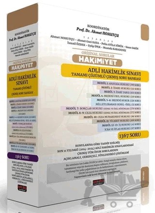 Orijinal Sorular HAKİMİYET Adli Hakimlik Sınavı Çıkmış Soru Bankası Seti – Kolektif – Savaş Yayınevi kitap kapağı