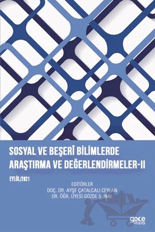 Sosyal ve Beşeri Bilimlerde Araştırma ve Değerlendirmeler-II – Kolektif – Gece Kitaplığı kitap kapağı