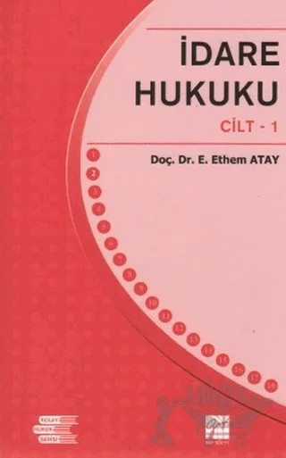 İdare Hukuku Cilt: 1 – E. Ethem Atay – Gazi Kitabevi kitap kapağı