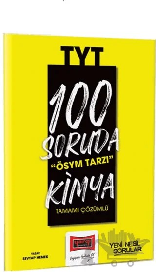 2023 100 Soruda ÖSYM Tarzı TYT Kimya Tamamı Çözümlü Soru Bankası – Sevtap Hemek – Yargı Yayınevi kitap kapağı