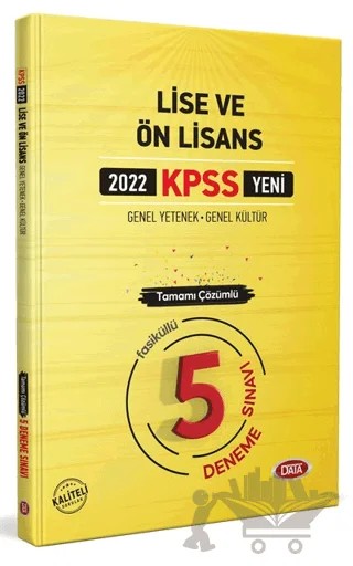 KPSS Lise ve Önlisans Tamamı Çözümlü 5 Deneme – Kolektif – Data Yayınları kitap kapağı