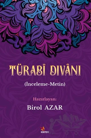 Türabi Divanı – Birol Azar – Kriter Yayınları kitap kapağı