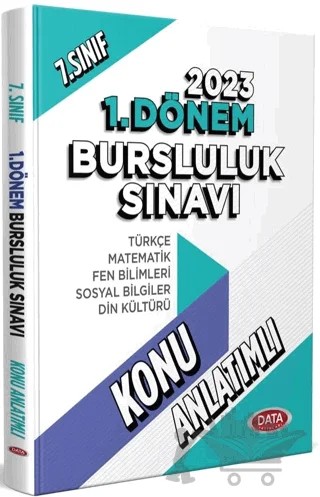 7. Sınıf 1. Dönem Bursluluk Sınavı Konu Anlatımlı – Kolektif – Data Yayınları kitap kapağı