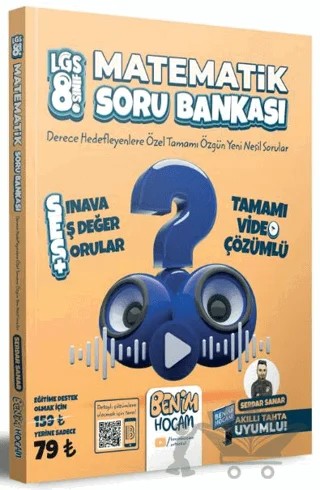 LGS 8. Sınıf Matematik SES Tamamı Video Çözümlü Soru Bankası – Kolektif – Benim Hocam Yayınları kitap kapağı