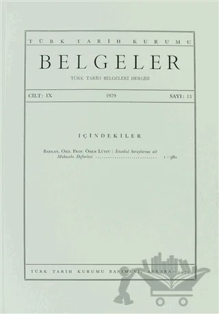 Türk Tarih Belgeleri Dergisi Sayı: 13 Cilt: 9 – Türk Tarih Kurumu Yayınları kitap kapağı