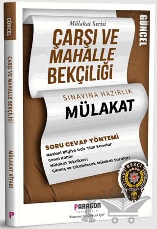 2022 Çarşı ve Mahalle Bekçiliği Sınavına Hazırlık Mülakat – Recep Özer – Paragon Yayıncılık kitap kapağı