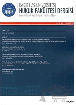 Kadir Has Üniversitesi Hukuk Fakültesi Dergisi Cilt:4 Sayı:1 Haziran 2016 – Seçkin Yayıncılık kitap kapağı
