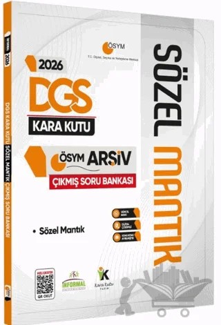 2026 DGS SÖZEL MANTIK Kara Kutu ÖSYM Çıkmış Soru Havuzu Bankası Konu Özetli Dijital Çözümlü – Kolektif – Karakutu Yayın kitap kapağı