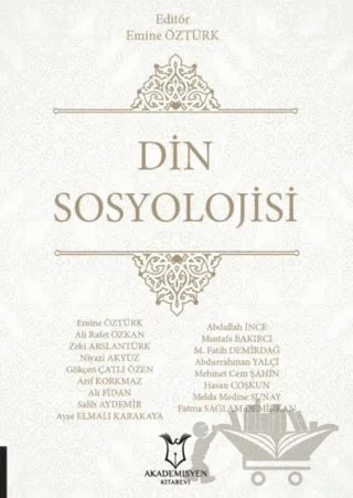 Din Sosyolojisi – Emine Öztürk – Akademisyen Kitabevi kitap kapağı