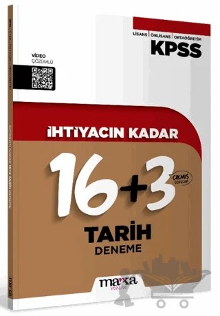 KPSS İhtiyacın Kadar Tarih 16+3 Deneme – Kolektif – Marka Yayınları kitap kapağı