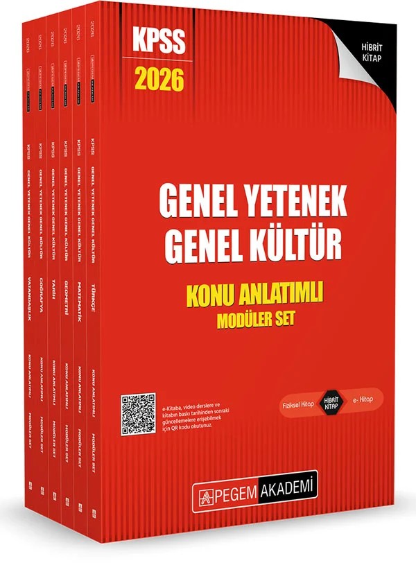 2026 KPSS Genel Yetenek Genel Kültür Lisans Konu Anlatımlı Modüler Set - (6 Kitap) – (6 Kitap) – Pegem Akademi Yayıncılık kitap kapağı