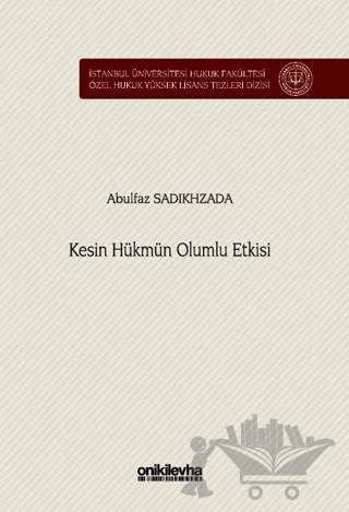 Kesin Hükmün Olumlu Etkisi – Abulfaz Sadıkhzada – On İki Levha Yayınları kitap kapağı