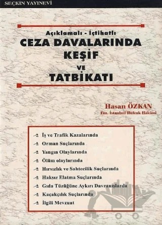 Ceza Davalarında Keşif ve Tatbikatı – Hasan Özkan – Seçkin Yayıncılık kitap kapağı