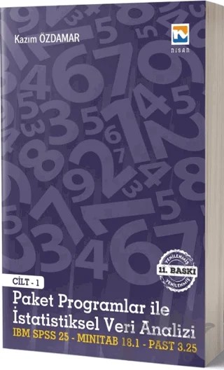 Paket Programlar ile İstatiksel Veri Analizi Cilt 1 – Kazım Özdamar – Nisan Kitabevi kitap kapağı