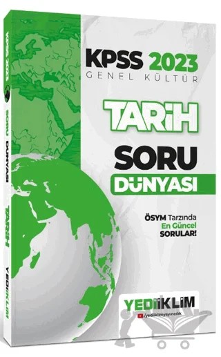 2023 KPSS Genel Kültür Tarih Soru Dünyası – Kolektif – Yediiklim Yayınları kitap kapağı