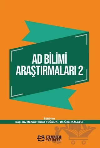 Ad Bilimi Araştırmaları 2 – Kolektif – Efe Akademi Yayınları kitap kapağı