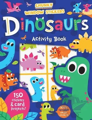 Chunky Window Stickers - Dinosaurs Activty Book – Alice Barker – IMAGINE THAT kitap kapağı