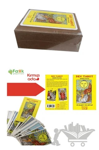 Dev Tarot Kartları Kutulu – Pamela Colman Smith – Kırmızı Ada Yayınları kitap kapağı