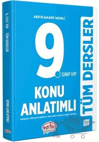 9. Sınıf VIP Tüm Dersler Konu Anlatımlı – Kolektif – Editör Yayınevi kitap kapağı