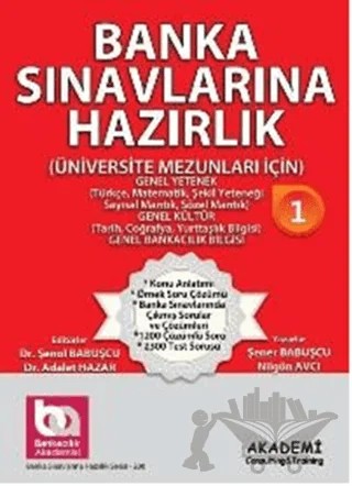 Banka Sınavlarına Hazırlık Genel Yetenek – Nilgün Avcı – Akademi Consulting Training kitap kapağı