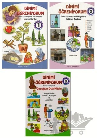 Çocuklar İçin Dinimi Öğreniyorum Soru Cevap ve Hikayelerle (3 Cilt Takım) – Mürşide Uysal – Uysal Yayınevi kitap kapağı