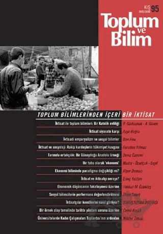 Toplum ve Bilim Sayı: 95 – Birikim Yayınları kitap kapağı