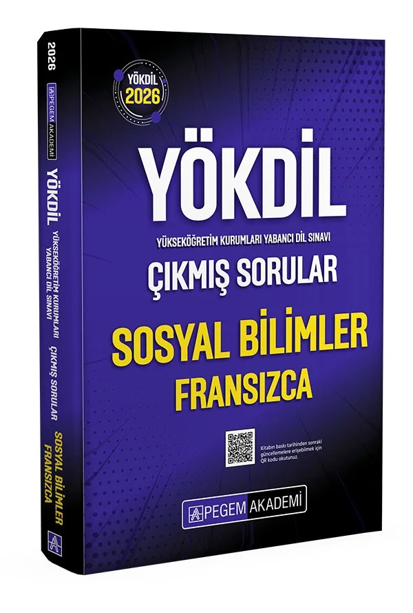 2026 YÖKDİL Sosyal Bilimler Fransızca Çıkmış Sorular – Pegem Akademi Yayıncılık kitap kapağı