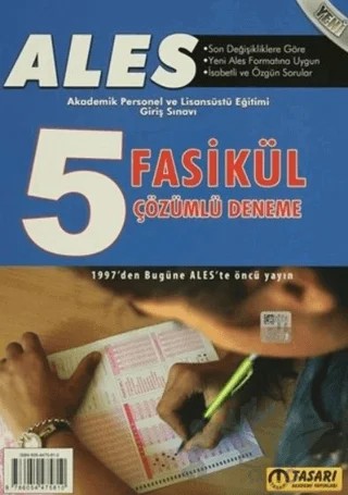 2015 ALES - Akademik Personel ve Lisansüstü Eğitimi Giriş Sınavı 5 Fasikül Çözümlü Deneme – Kolektif – Tasarı Eğitim Yayınları kitap kapağı