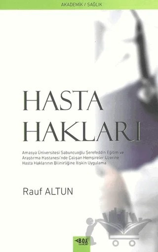 Hasta Hakları – Rauf Altun – Boy Yayınları kitap kapağı