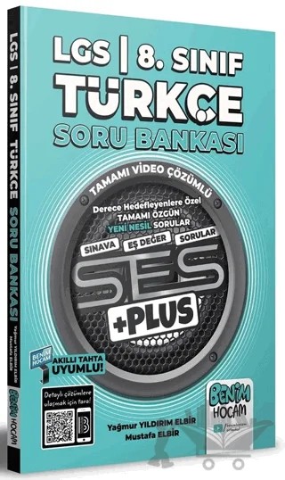2022 LGS 8. Sınıf Türkçe SES PLUS Soru Bankası – Yağmur Yıldırım Elbir, Mustafa Elbir – Benim Hocam Yayınları kitap kapağı