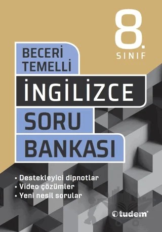 8. Sınıf İngilizce Beceri Temelli Soru Bankası – Kolektif – Tudem Yayınları - Bayilik kitap kapağı