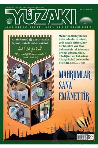 Yüzakı Aylık Edebiyat, Kültür - Sanat, Tarih ve Toplum Dergisi Sayı: 183 Mayıs 2020 – Yüzakı Yayıncılık kitap kapağı