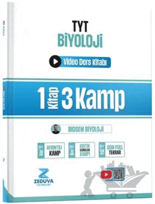 Biosem TYT Biyoloji 1 Kitap 3 Kamp Video Ders Kitabı – Semih Akpınar – Zeduva Yayınları kitap kapağı