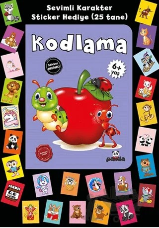Stickerlı 6+ Yaş Kodlama – Pedagog Afife Çoruk – Beyaz Panda Yayınları kitap kapağı