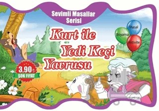 Kurt ile Yedi Keçi Yavrusu - Sevimli Masallar Serisi – Kolektif – Yakamoz Yayınevi kitap kapağı