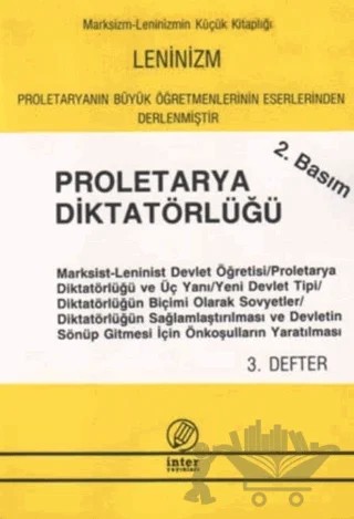 Proletarya Diktatörlüğü – Kolektif – İnter Yayınları kitap kapağı