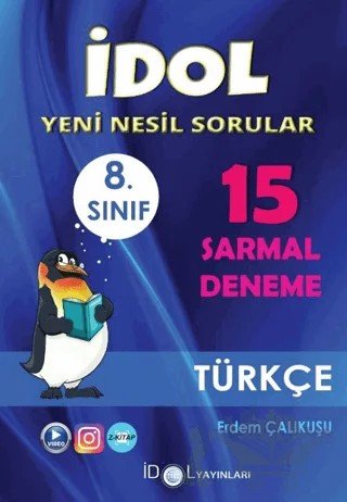 8. Sınıf Türkçe 15 Sarmal Deneme – Erdem Çalıkuşu – İdol Yayınları kitap kapağı